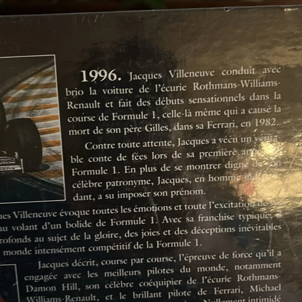 Villeneuve Formula 1 Book My first season in formula 1 - Picture 3 of 3